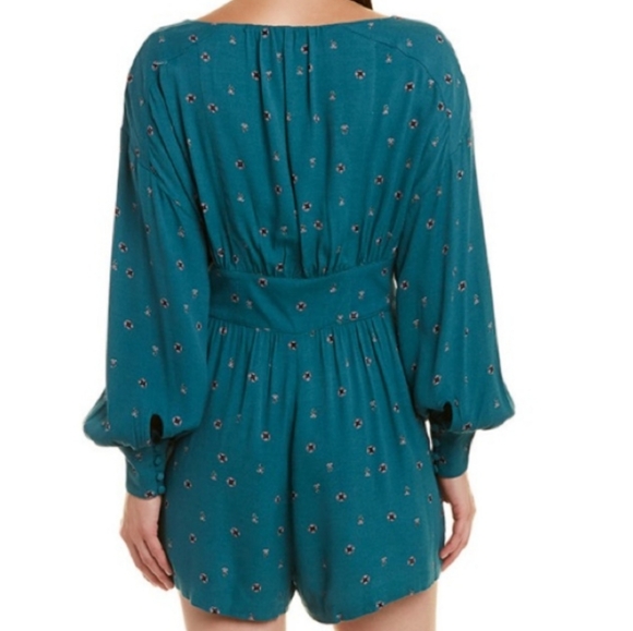 Free People | size xsmall | love grows green romper - Picture 2 of 13